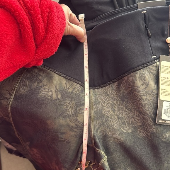 Calia brand workout tights, black and green, mesh - Picture 9 of 10